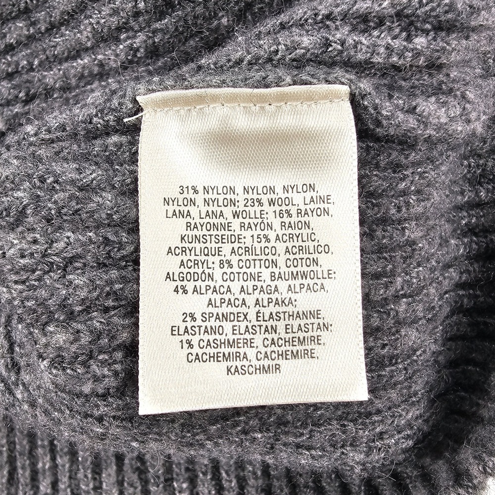 Anthropologie Sweater Dress Womens XL Charcoal Cowl Neck Wool Alpaca Cashmere - Picture 6 of 11